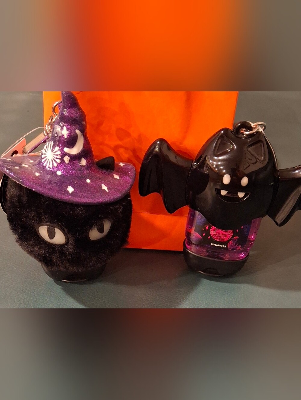 Bath & Body Works Halloween Hand Sanitizer Holder Bag Charms NEW (Set of 2)